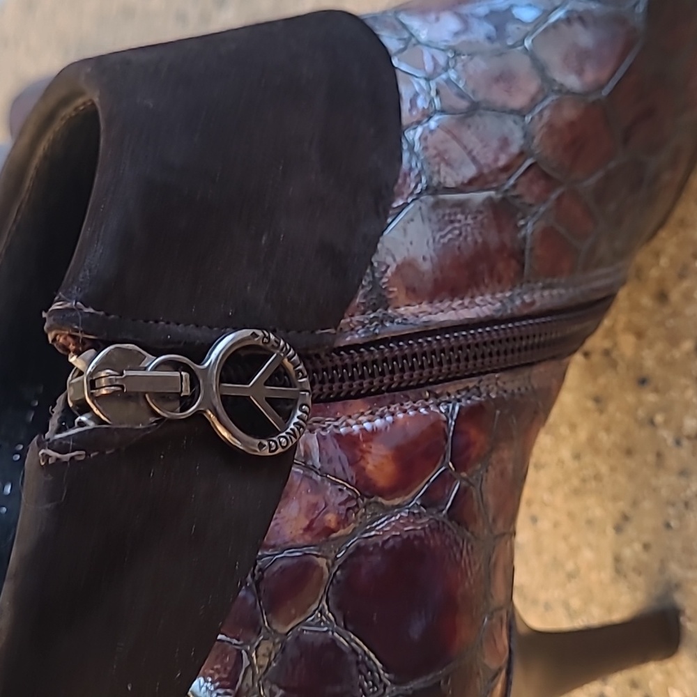 Booties Donald J Pliner Brown croco - Picture 6 of 6
